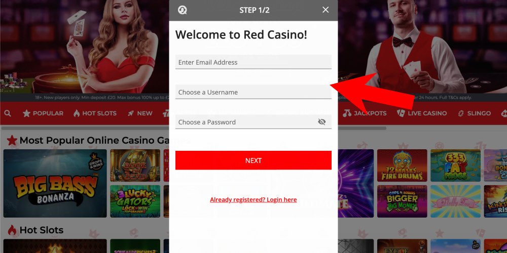 fill in personal information